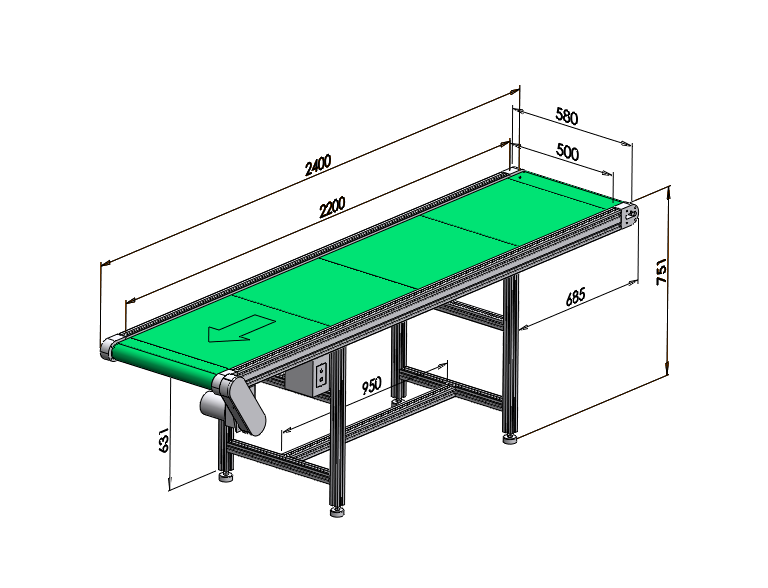 2.4米皮帶輸送機(jī)（定制）
